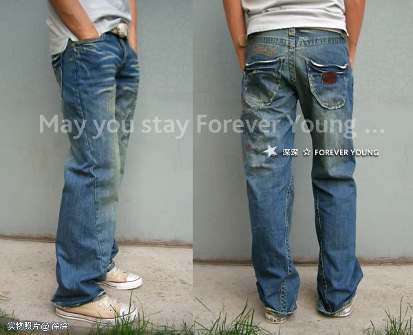 STITCH'S Vintage Denim with Embroidery by Heavy Washing