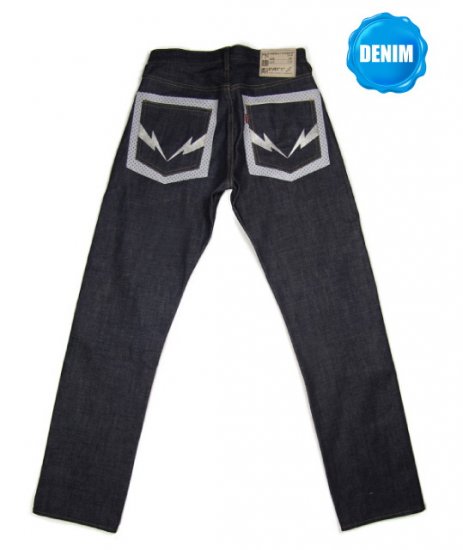HED217 Unwashed Selvedge Denim with High Fashion Dots