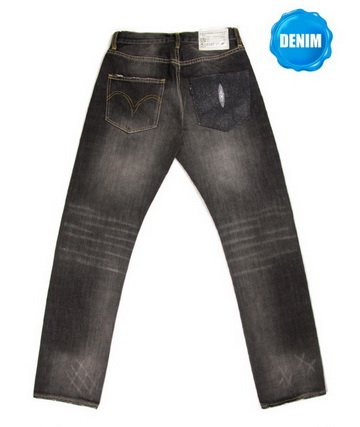 HED806 Washed Selvedge Denim with Stingray Skin