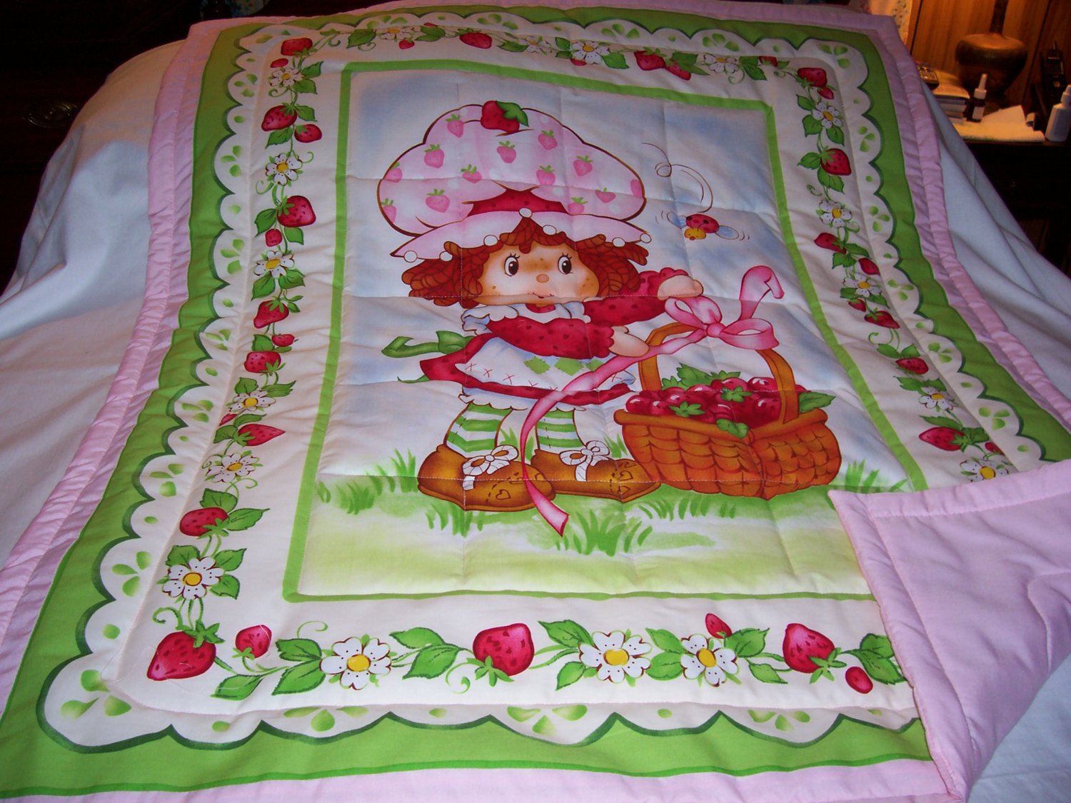 Baby Strawberry Shortcake Cotton Baby/Toddler QuiltNEW