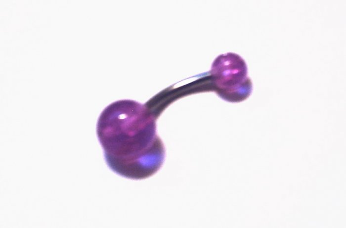 #3 Glitter Pink-purple Belly Ring