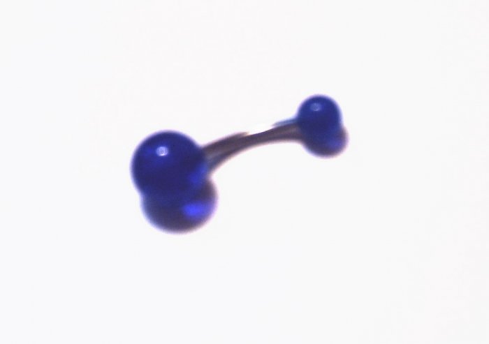 #8 Blue with Glitter Belly Ring
