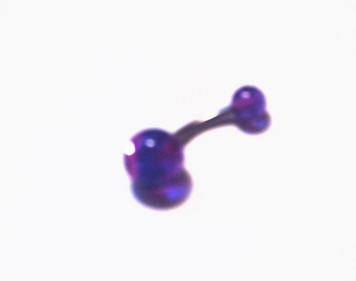 #19 Purple, Blue, & Pink Stripe Belly Ring with Glitter