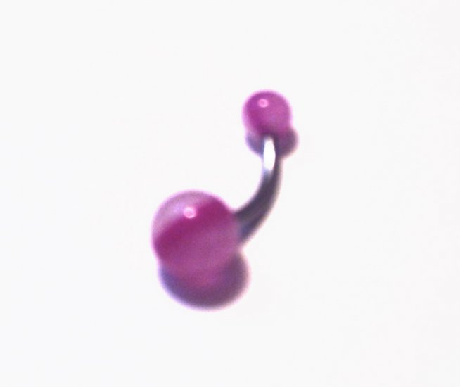 #21 White, Pink, & Purple Stripe Belly ring