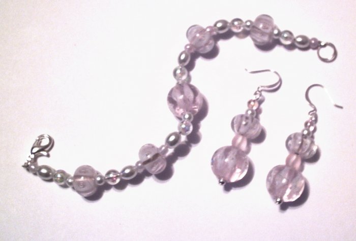 Pink Dream Bracelet & Earring Set