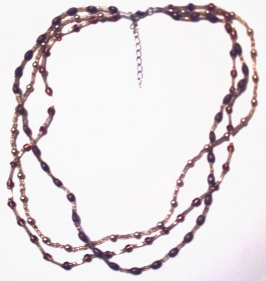 Brown 3 strand necklace