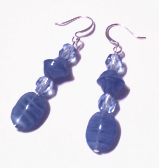 Blue Swirl Earrings