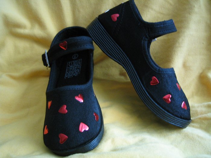 Beautiful Valentine Black Mary Janes