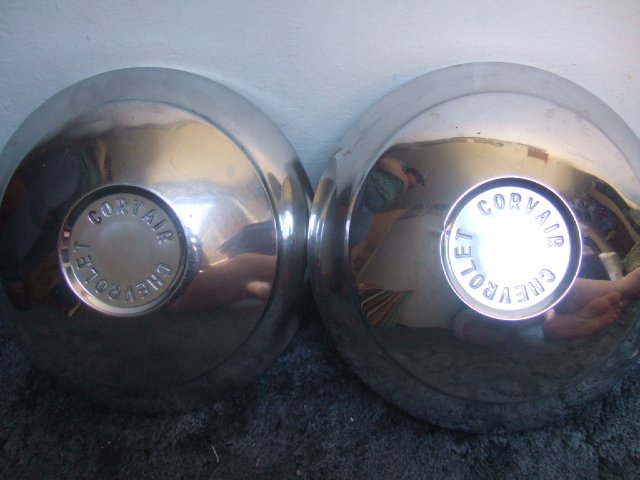 Two Early 60's Chevrolet Corvair Hub Caps Nice Condition!