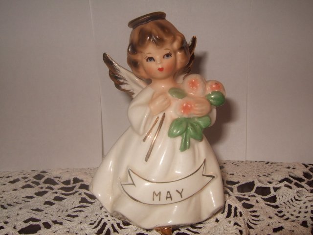 Enesco Girl Angel Figurine May #2 4 Inches Tall
