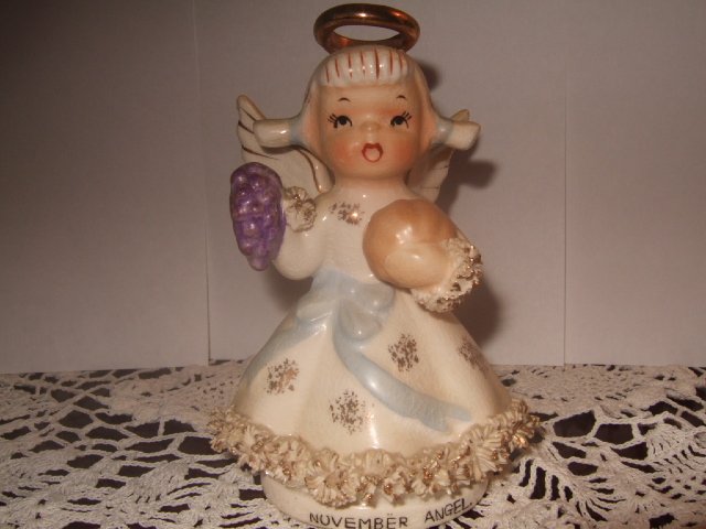 Lefton China November Angel 4 Inches Tall