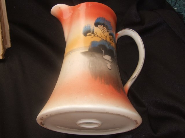 Very Attractive Made In Japan Hand Painted Pitcher 8 Inches Tall