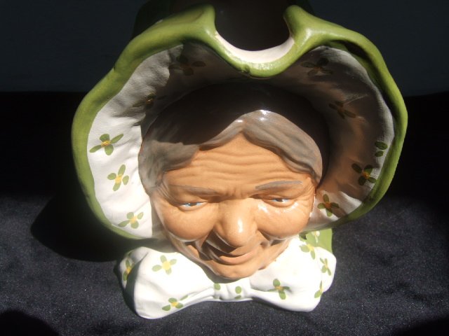 Worlds Largest Unmarked Lady Toby Mug With Bonnet