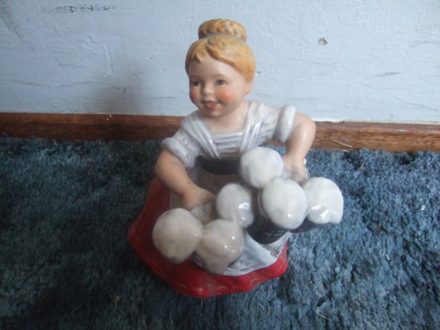 Goebel West Germany Beer Lady Music Box 6.5 Inches Tall