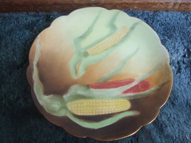 Rosenthals Bavaria Ears Of Corn Hand Painted Plate