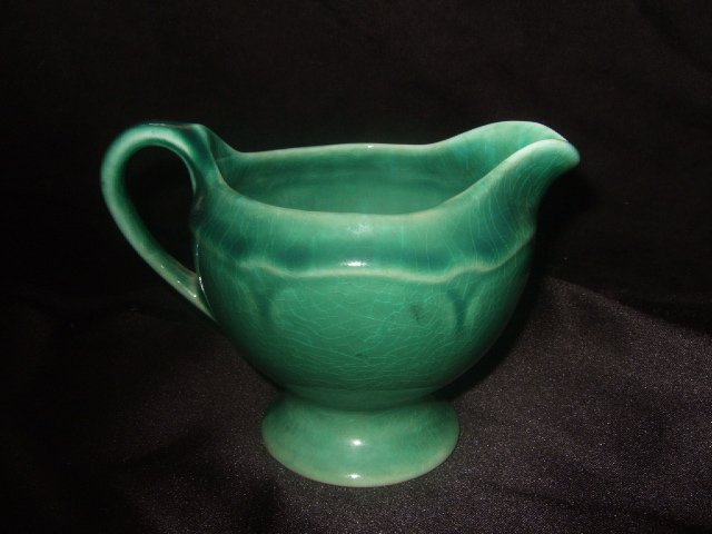 Pretty Green Creamer Possibly McCoy 3.5 Inches Tall