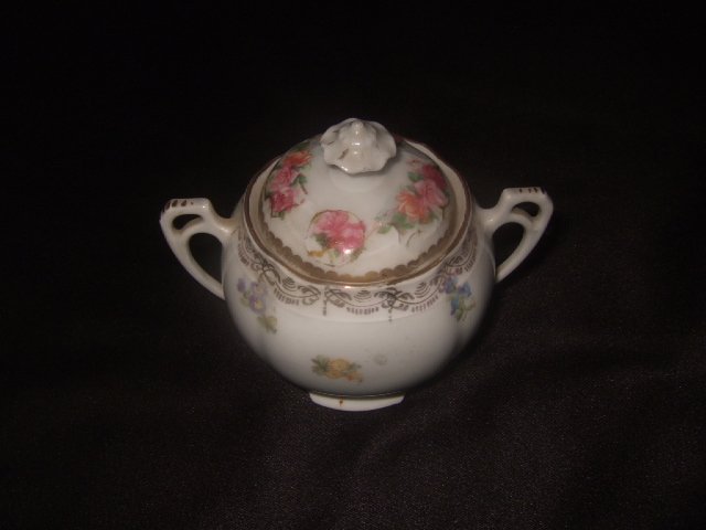 Cute Neu-Meissen Creamer With Floral Design And Gold Trim