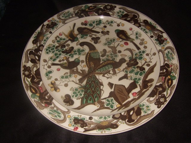 Huge 14 Inch Turkey/Serving Platter Unmarked Bird Theme