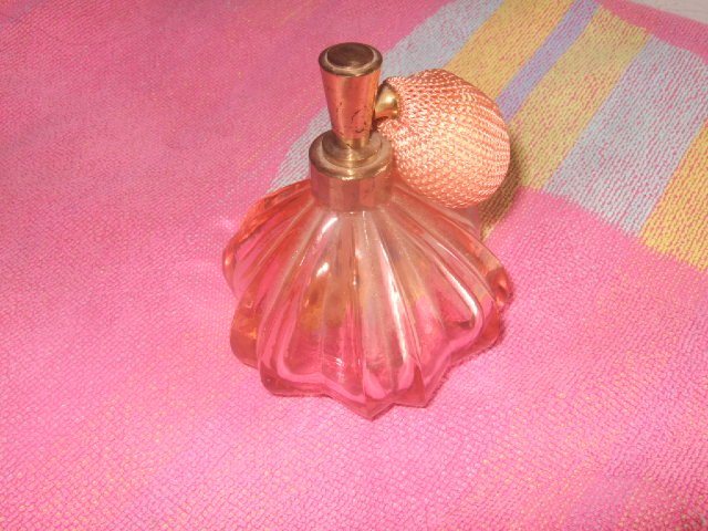 Orange Irice Perfume Bottle With Atomizer Japanese