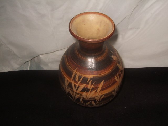 Pacific Stoneware 1972 Indian Style Vase Signed B. Welsh