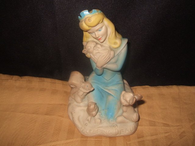 1950's Walt Disney Dell Sleeping Beauty Rubber Squeak Toy 6.25 Inches Tall