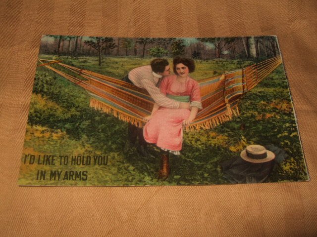 I'd Like To Hold You In My Arms Hammock Series 213 Postcard From 1910's