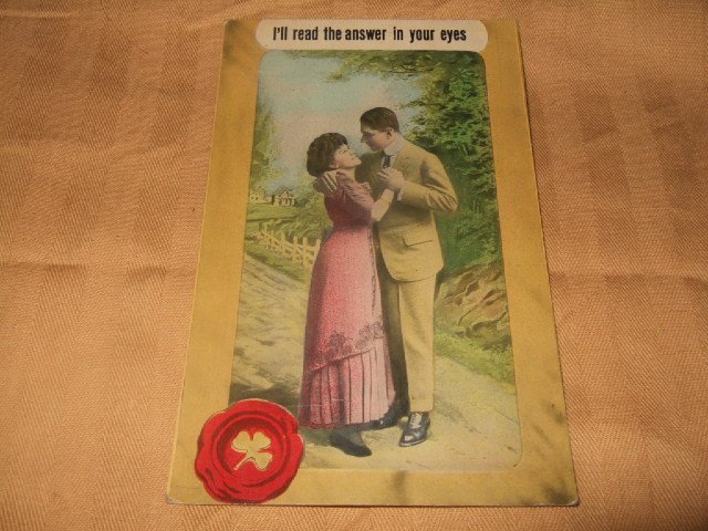 I'll Read The Answer In Your Eyes 1910's Postcard