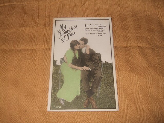 My Thoughts Of You Postcard 1910's No. 220-2