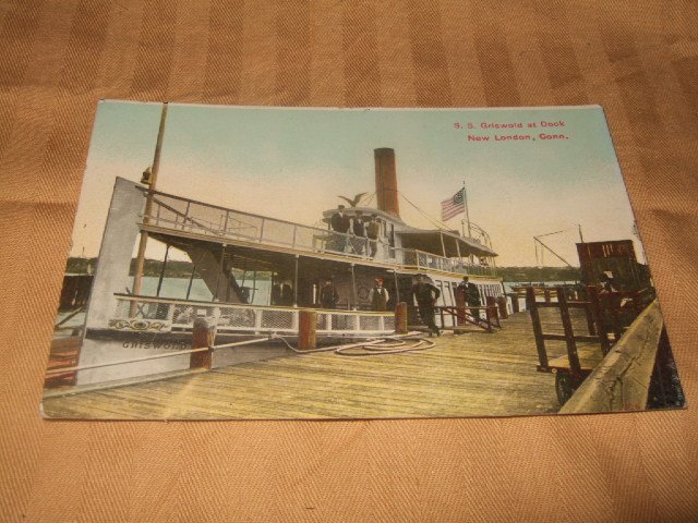 S.S. Griswold At Dock New Haven Conn. 1910's Postcard