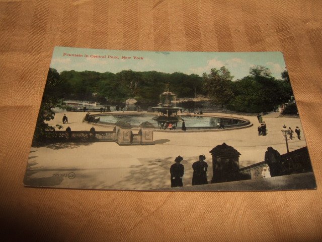 Fountain In Central Park, New York Postcard 1910's