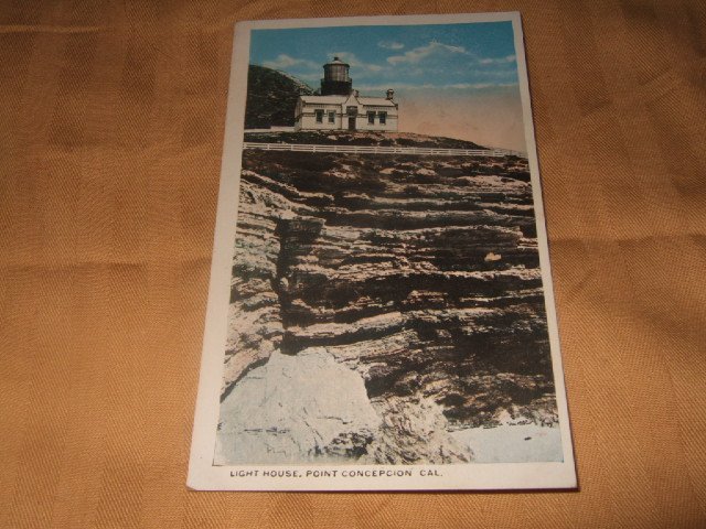 Light House Point Concepcion, Cal. 1920's? One Cent Postcard