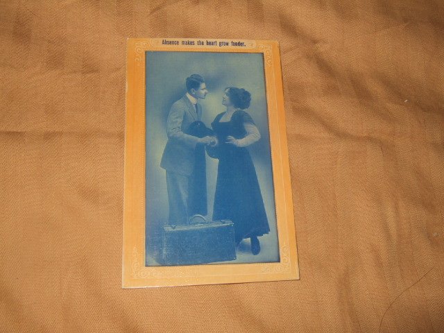 Absence Makes The Heart Grow Fonder 1910's Postcard
