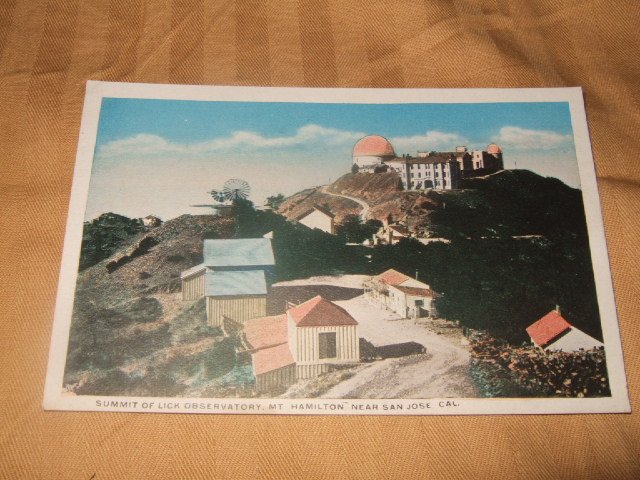 Lick Observatory San Jose California 1920's Postcard One Cent