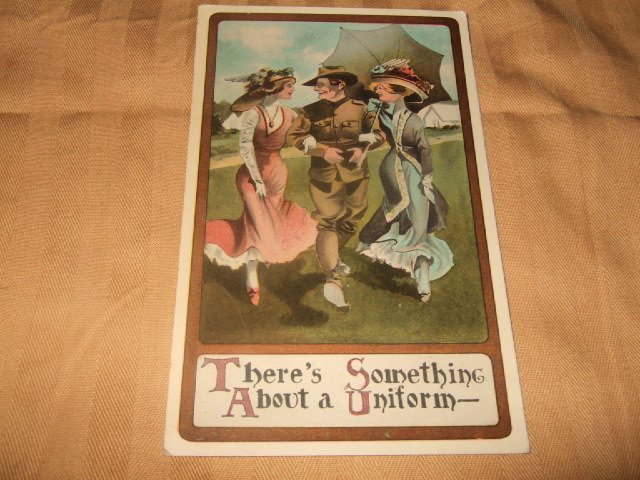 There's Something About A Uniform Army Related 1910's Postcard