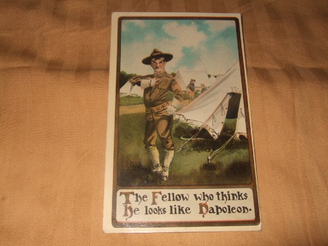 The Fellow Who Thinks He Looks Like Napoleon Army Related 1910's Postcard