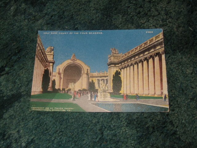 Half Dome Court Of The Four Seasons 1913 Panama Pacific Postcard