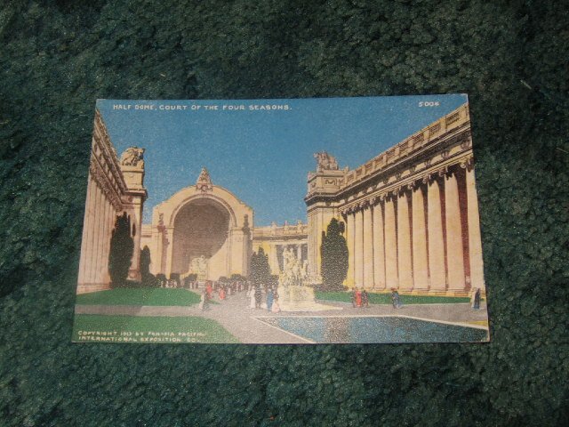 Half Dome Court Of The Four Seasons 1913 Panama Pacific Postcard #2