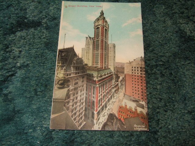 Singer Building, New York 1909 Postcard