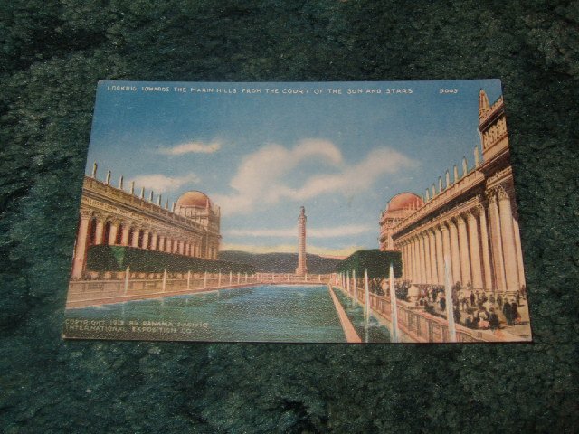 Looking Towards The Marin Hills 1913 Panama-Pacific Exposition Postcard