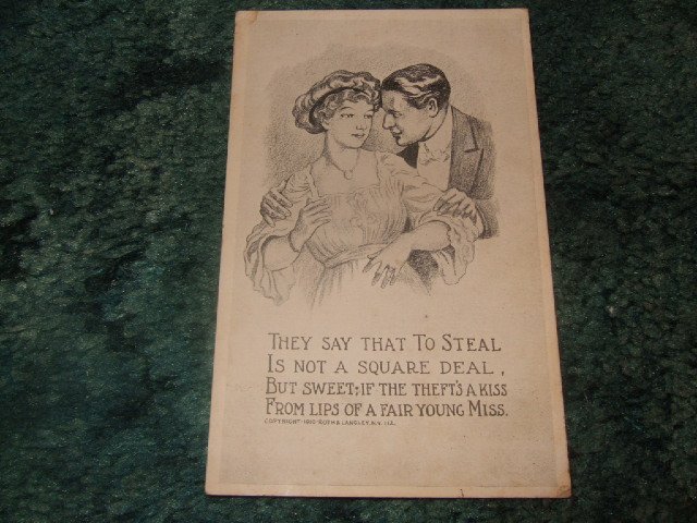 They Say That To Steal Is Not A Square Deal 1910 Postcard