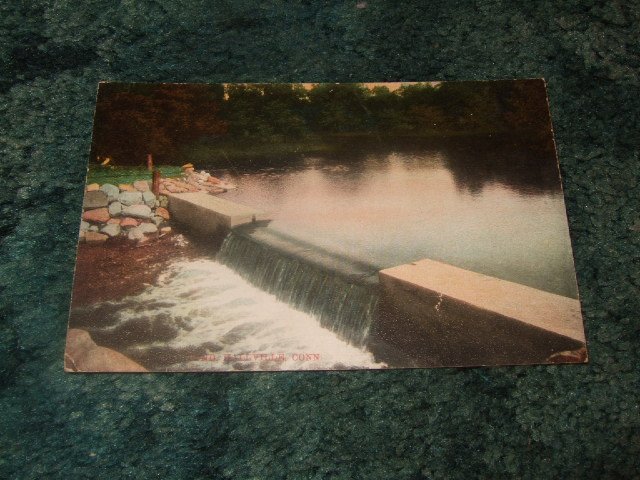 Pond At Hallville Connecticut 1910's Postcard H.D. Utley