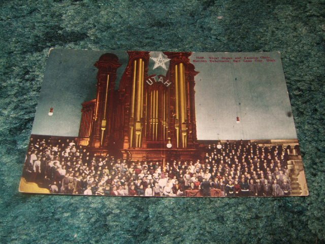 Mormon Tabernacle Great Organ/Choir 1910's Postcard