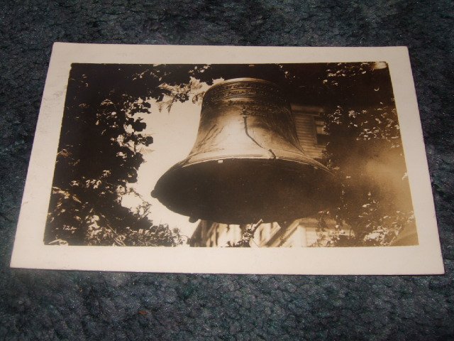 The Liberty Bell Real Photo Postcard 1910's? Black And White