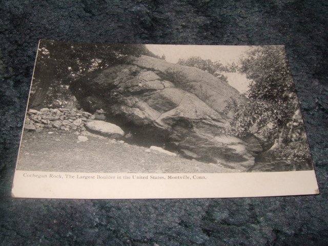 Cochegan Rock, Montville Connecticut Black And White Postcard 1910's?