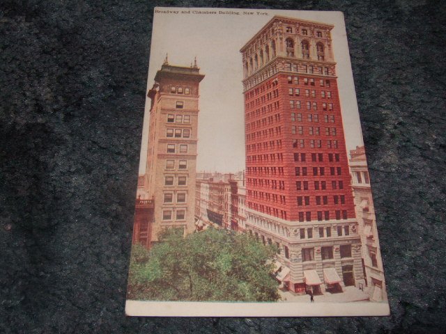 Broadway And Chambers Building, New York 1910's Postcard