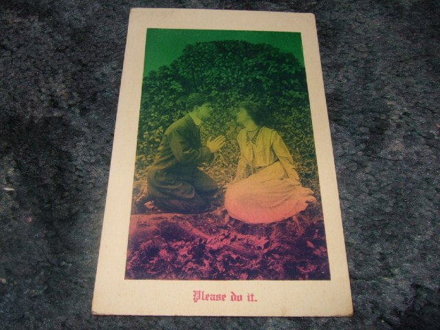 Please Do It Multi-colored 1910's Postcard