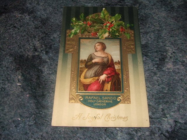 Rafael Sanzio Holy Catherine London A Joyful Christmas Embossed
