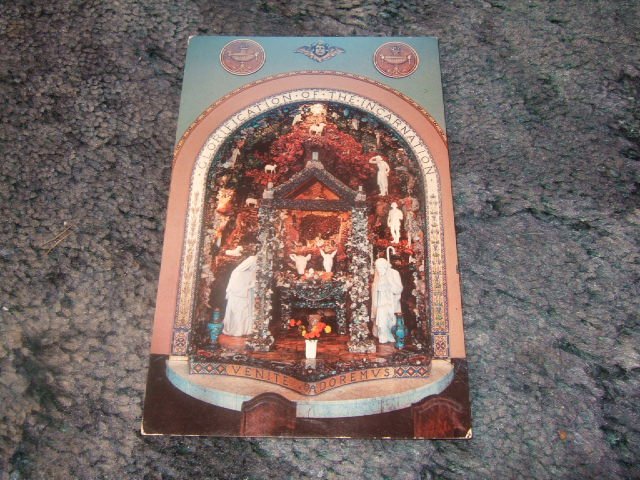 Christmas Chapel St. Peter & Paul's Catholic Church, West Bend Iowa Postcard 1950's?