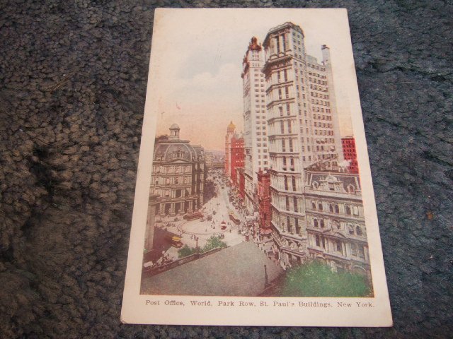 Post Office St. Paul's Buildings New York 1910's Postcard