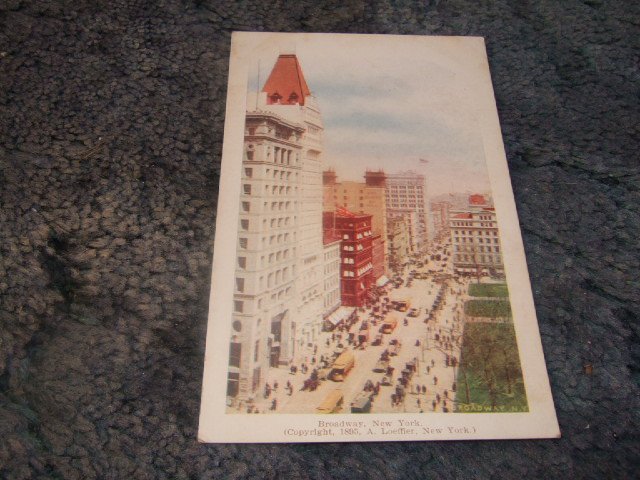 Broadway, New York 1910's Postcard One Cent